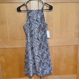 Snake Print Sleeveless Dress
